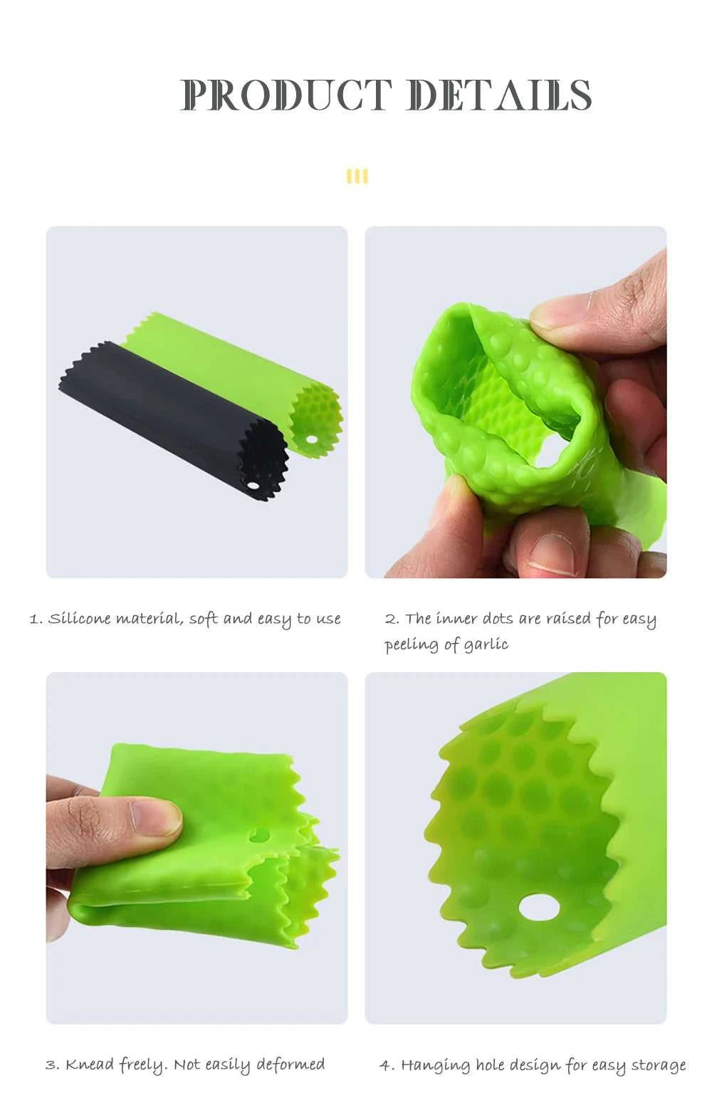 Silicone Garlic Peeler Easy Useful Kitchen Fruit Vegetable Tools Tube Garlic Stripper Non-toxic Safety Gadget The jack market .AU The jack market .AU Home $ 21 14:175