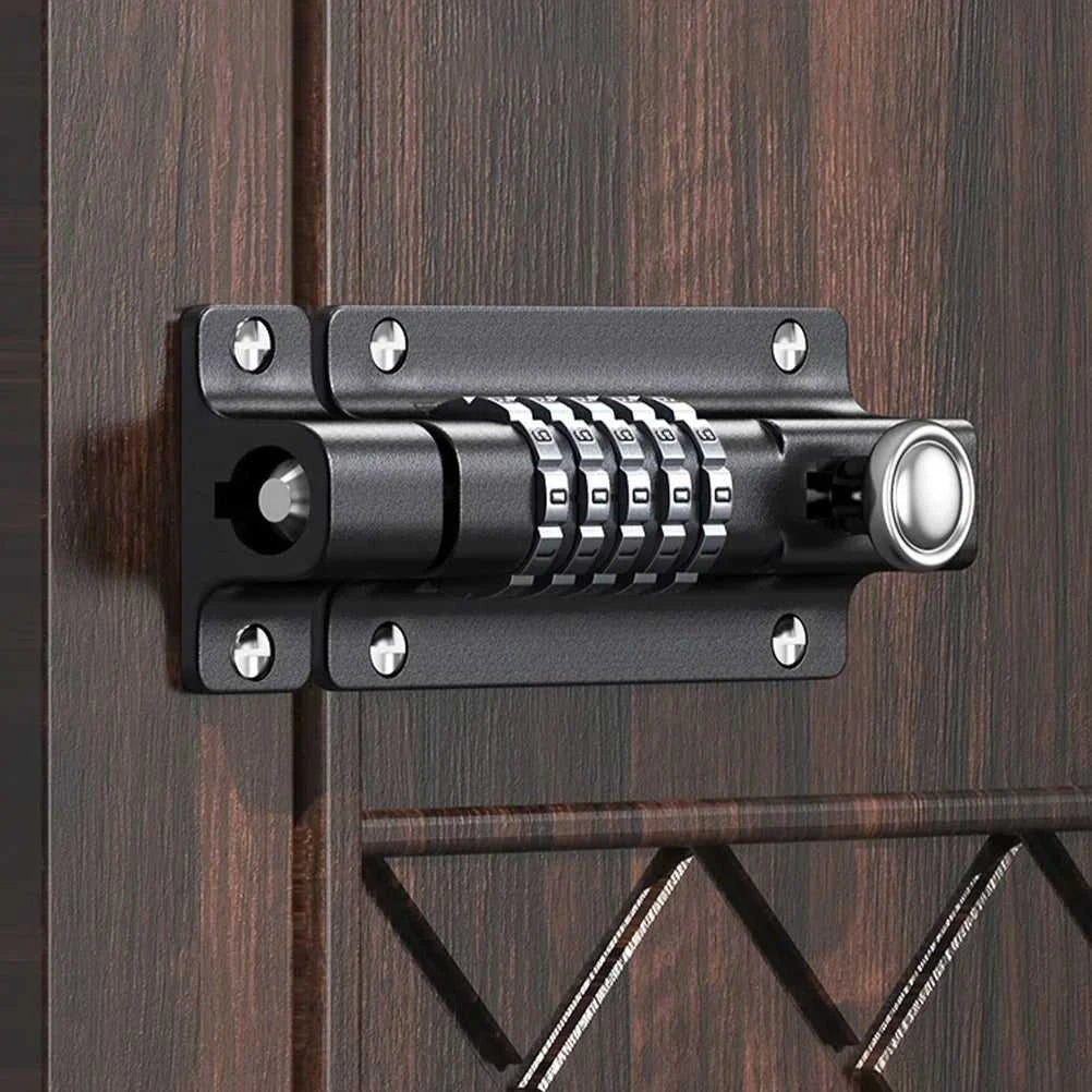 Deadbolt Lock Metal Doors Combination Key Outdoor Gate Portable Locks Household Wardrobe The jack market .AU The jack market .AU Home $ 63 14:771#Black