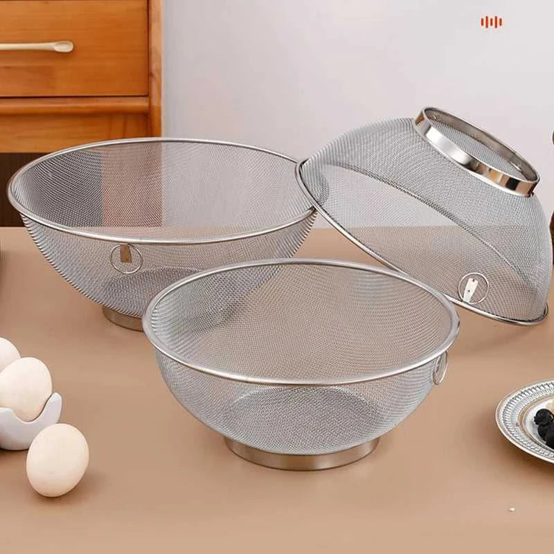 New Stainless Steel Flour Sieve Sifter Colander Drain Basket Food Filter Juice Strainer Noodle Drainer Skimmer Kitchen Tools The jack market .AU The jack market .AU Home $ 25 14:10#26cm