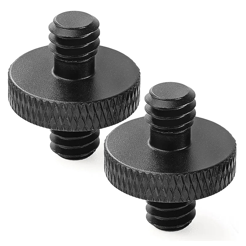 For Camera Tripod Mic 1/4" Male to 1/4" Male Threaded Tripod Screw Adapter Double Head Stud Standard Mounting Thread Converter