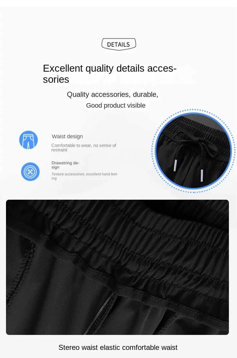 Ice Silk Men's trousers 2024 summer black-and-gray thin style business casual pants outdoor stretch breathable straight leg loos The jack market .AU The jack market .AU Men Fashion $ 51 14:175#qianhui;200007763:201336106;5:200661035