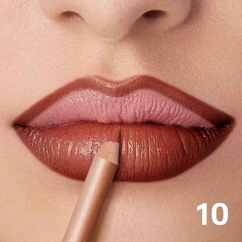 Waterproof Matte Lip Liner, Long Lasting High Pigment Lip Pencil, Smooth Precise Lip Contour for Women