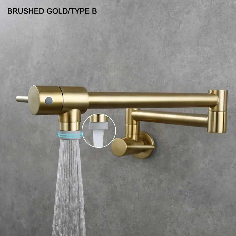 Brass Pot Filler Tap Wall Mount Foldable Kitchen Faucet Single Cold Single Hole Sink Tap Rotate Folding Spout Chrome Gold Black The jack market .AU The jack market .AU Home $ 174 14:29#Chrome Type A