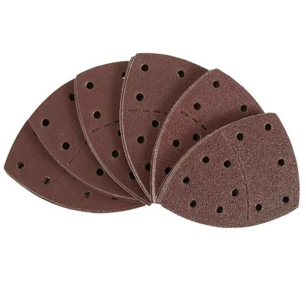 BrandName Triangle Sandpaper Pads - 10Pcs Durable 11-Hole Design for Precision DIY Projects & Orbital Sanders