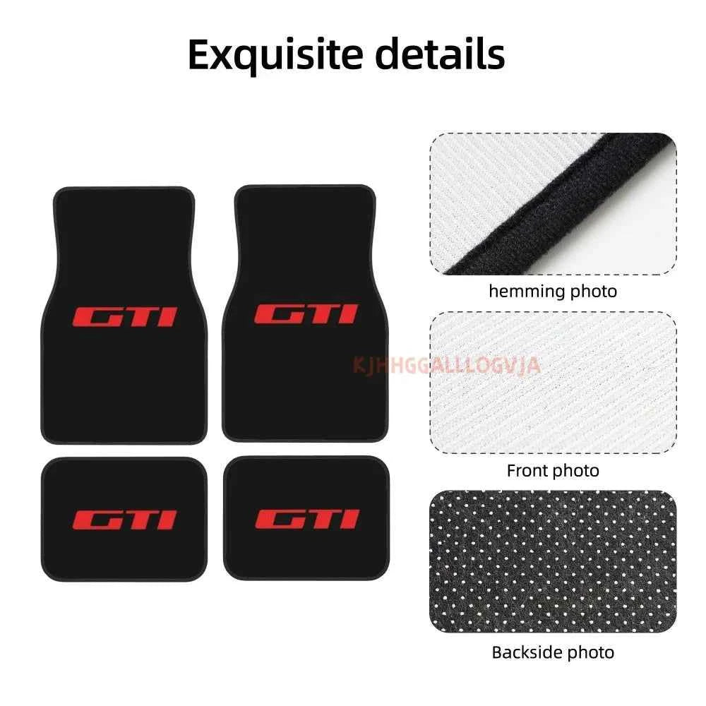 4PCS Crystal Velvet Car Floor Mats Set of Four Anti Fouling Car Mats Carpet Anti Slip Car Floor Mats