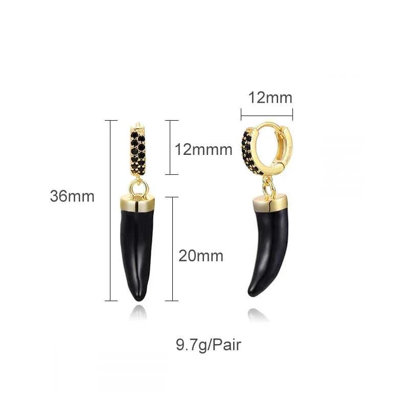 TIANDE Black Zircon Hoop Drop Earrings for Women Gold Plated Piercing Women's Dangle Earrings Set 2022 Fashion Jewelry Wholesale The jack market .AU The jack market .AU Jewellery & Chains $ 48 200001034:200025551#JQH0068-SS-5