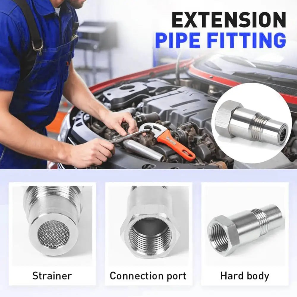 Spark Plug Non Fouler O2 Sensor 2 Pieces Stainless Steel O2 Sensor Plug Automotive Replacement Connector For Engine Bypass Drain