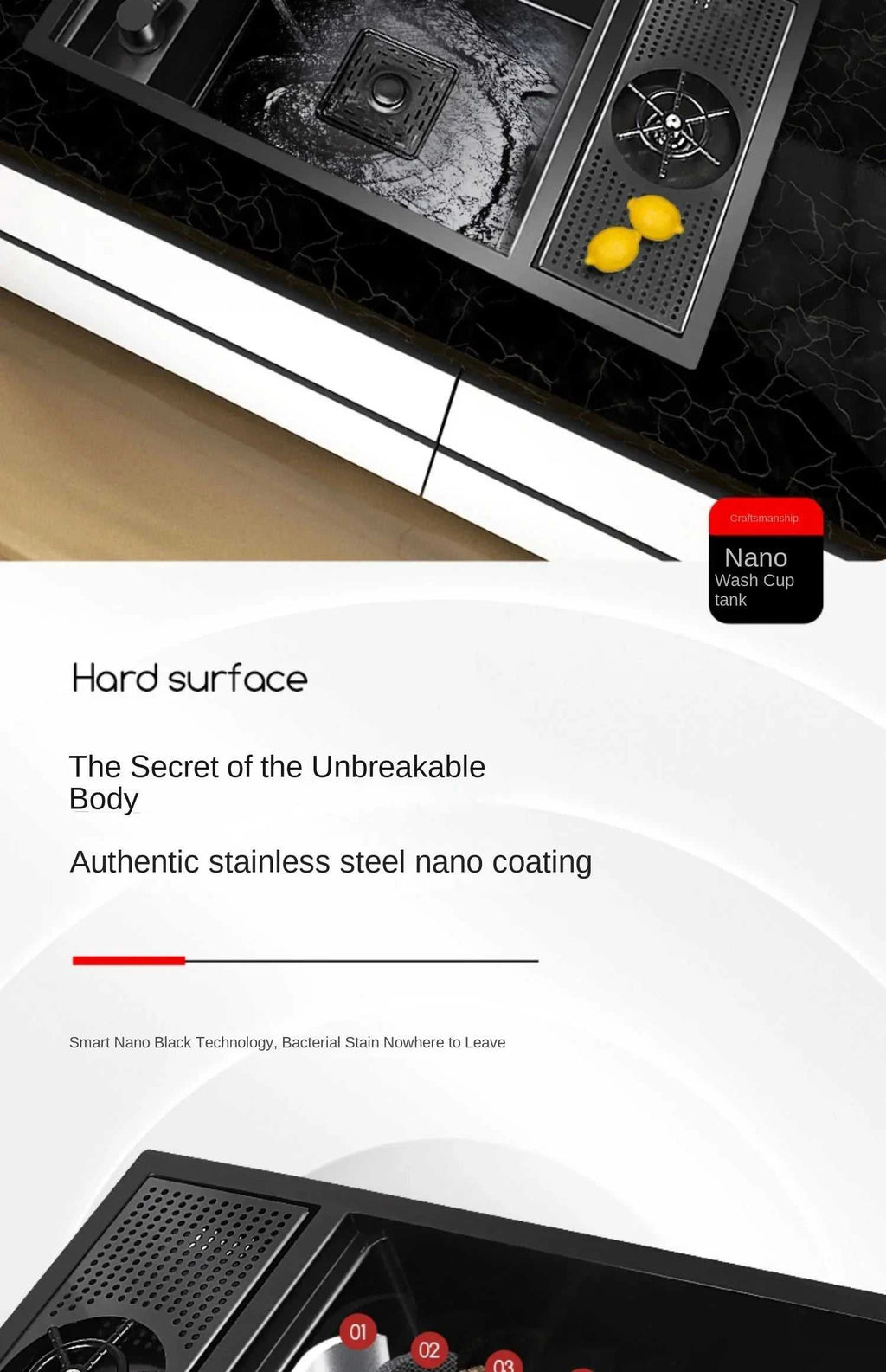 55cmx32cm 304 Nano Stainless Steel Hidden Sink Folding Faucet with Large Single Slot and Cover Plate Bar Counter Cup Washer The jack market .AU The jack market .AU Home $ 237 14:200004890#55cmx32cm;200007763:203372089