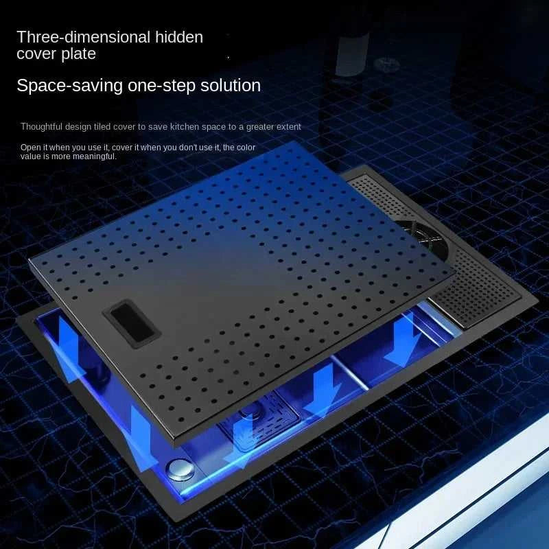 55cmx32cm 304 Nano Stainless Steel Hidden Sink Folding Faucet with Large Single Slot and Cover Plate Bar Counter Cup Washer The jack market .AU The jack market .AU Home $ 237 14:200004890#55cmx32cm;200007763:203372089