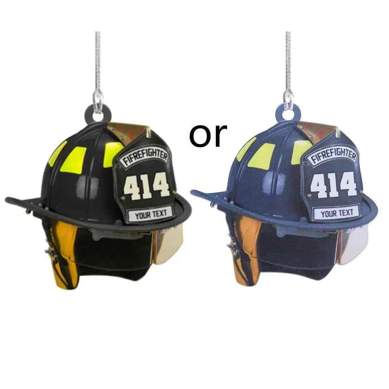 for Creative Firefighter Decoration Acrylic Fireman Helmet Style Pendant School Rewards for Ideal Gifts for Men Boys D7YA