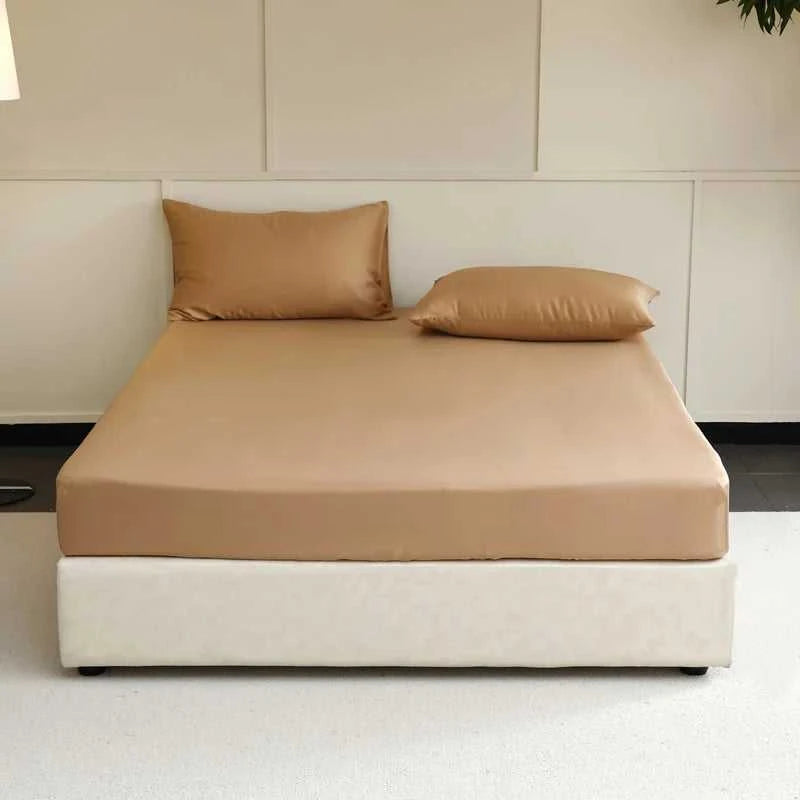 Natural Mulberry Silk Fitted Sheet Pure Silk Mattress Cover for Single Double King Queen Size Bedding High End Luxury Bed Cover The jack market .AU The jack market .AU Home $ 72 14:200002984#Latte Brown;5:200013267#90x200x30cm