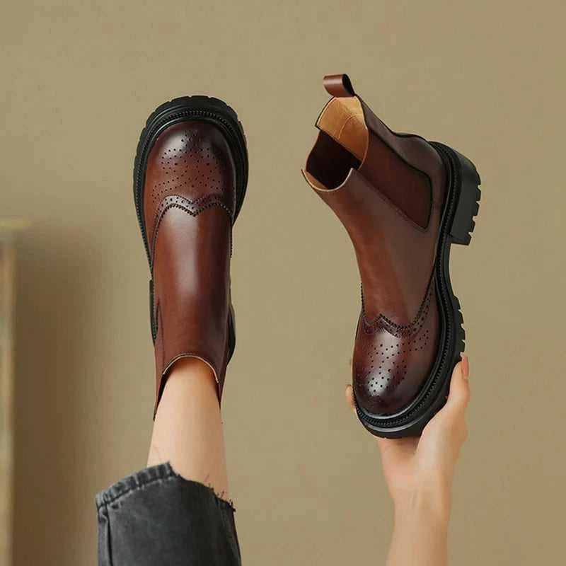 NEW Autumn Boots Women Split Leather Shoes for Women Round Toe Chunky Heel Women Boots Winter Black Chelsea Boots сапоги женские The jack market .AU The jack market .AU Step Up Your Style: Trendy Shoes for Every Occasion! $ 131 14:365458#Brown;200000124:100010481