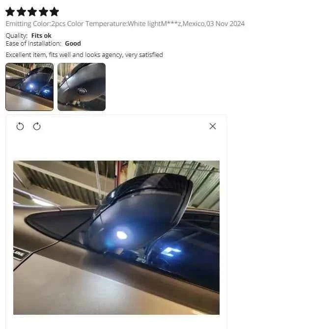 Mini size DIY Aluminum Alloy Parking Radar design led Eagle eye light for Car Side Mirror Puddle lamp Under Rearview glass light