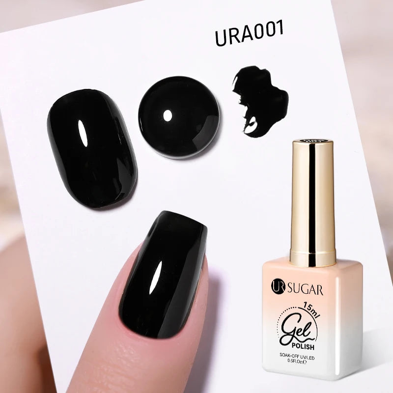 UR SUGAR 15ml  Autumn Winter Red Cat Magnetic Gel Nail Polish White Dopamine Nail Sparkling Glitter Soak Off UV LED for Manicure