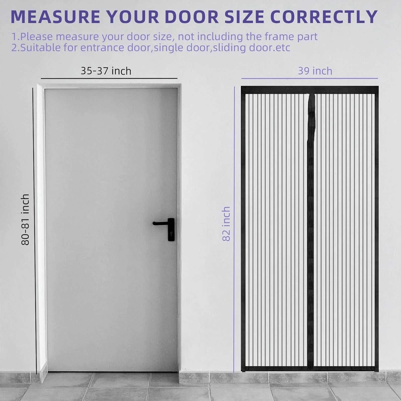 Magnetic Screen Door Hands Free Mesh Partition Heavy Duty Curtain Keeps Bugs Out Frame Hook & Loop Pet and Kid Friendly The jack market .AU The jack market .AU Home $ 53 14:173#90x210CM