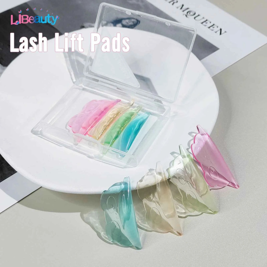 Libeauty U Curl Silicone Eyelash Perm Rods - 4 Pairs with Free Glue for Stunning 3D Lash Lifts