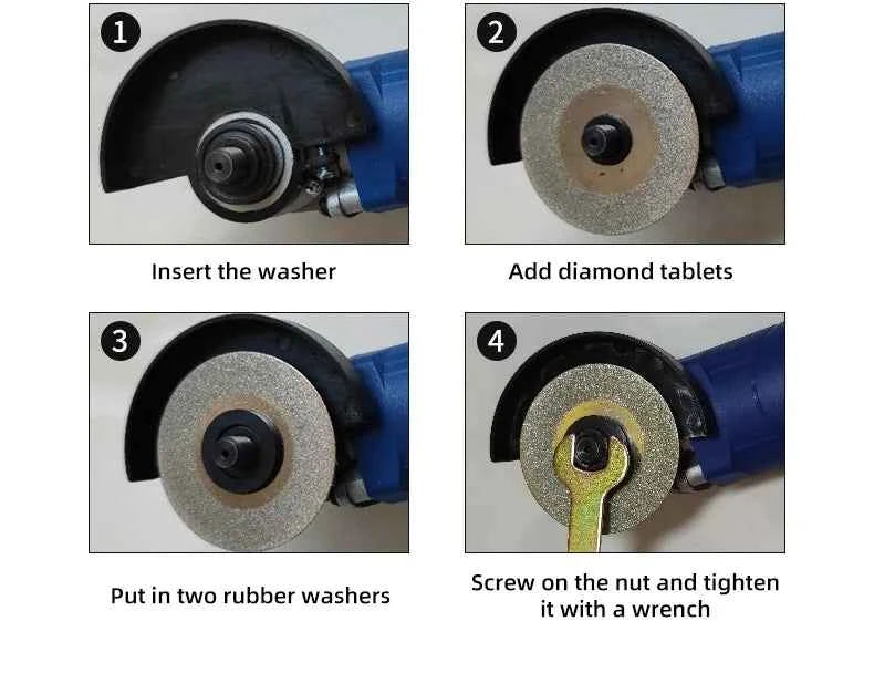 Brand Name Mini Electric Angle Grinder - Versatile 110V/220V, 6 Speed Settings for Precision Cutting, Polishing & Grinding