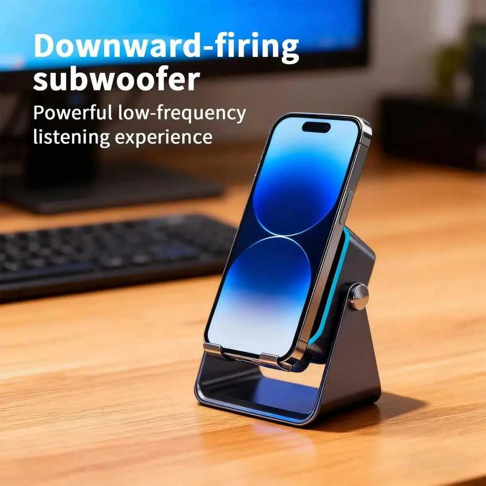 2026 Induction Speaker With Light Foldable Station Phone Speaker Stand 10W For Home Office Travel Christmas Birthday Men Women The jack market .AU The jack market .AU Accessories Electronics $ 73 14:193#Black