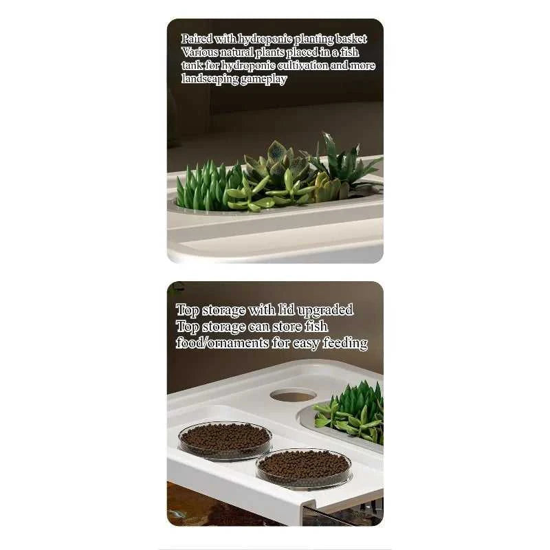 Fish tank household aquarium living room desktop ecological circulation tank filter oxygenation integrated tank with cover The jack market .AU The jack market .AU Fishing Gear $ 54 14:200006152#Large 3