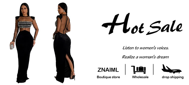 Znaiml Elegant Evening Birthday Diamonds Rhinestone Formal Prom Dress Woman Sexy Club See Through Mesh Patchwork Party Vestidos