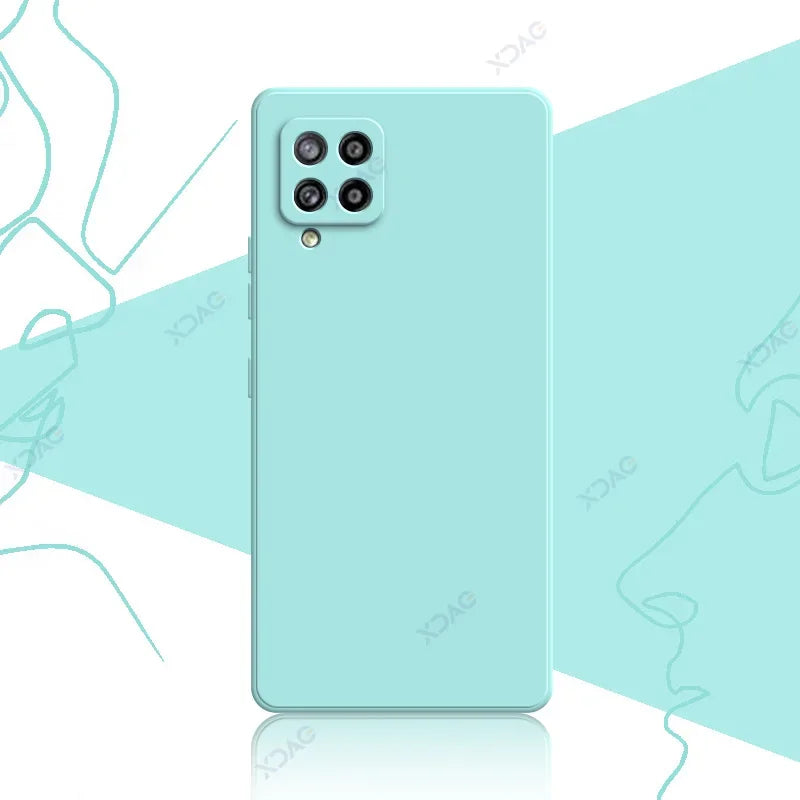 Samsung Luxury Soft Square Liquid Silicone Case - Ultimate Protection for Galaxy A22 4G & A42 5G