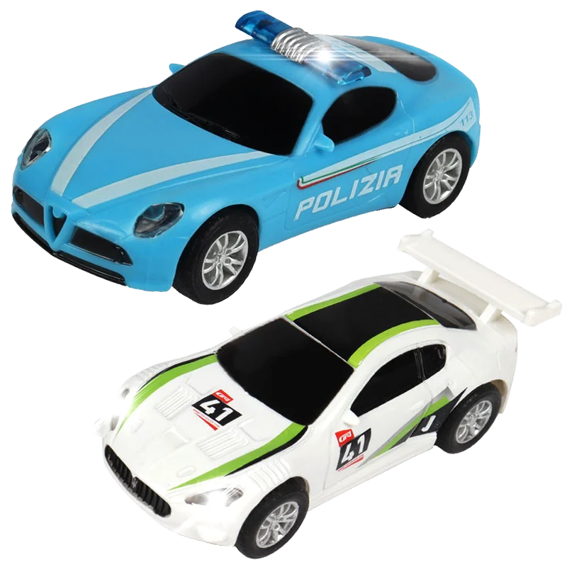 1:64 Slot Car Electric Race Track Set – 2-Pack Circuit Railway Toy