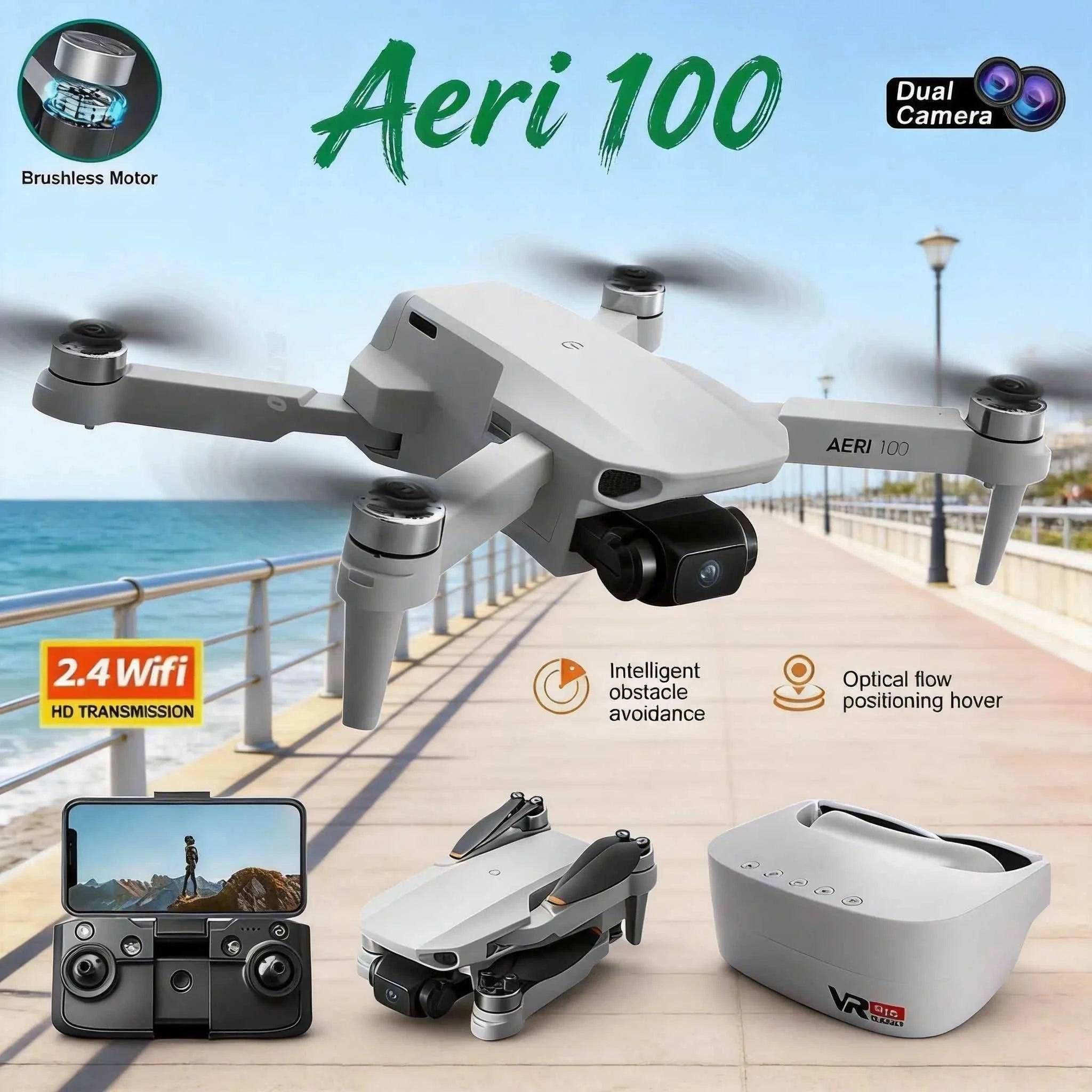New Aeri100 Mini Drone Professional HD Dual Camera WI-FI FPV UAV VR RC Brushless Fold Aerial Photography Quadcopter Airplane Toy The jack market .AU The jack market .AU $ 137 14:350850#Aeri100-VR-RC-512G