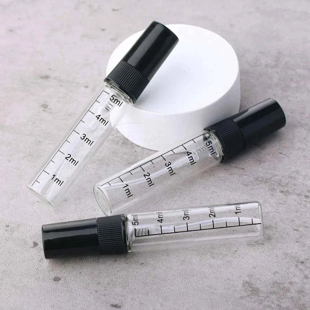 20/50/100pcs 2ml 3ml 5ml 10ml Mini Transparent Glass Perfume Bottle Atomizer Empty Glass Vials Mist Spray Glass Travel Bottle