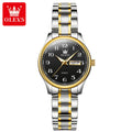 OLEVS Elegant Women's Quartz Watch - Luminous, Waterproof Stainless Steel Dress Wristwatch with Week & Date Display