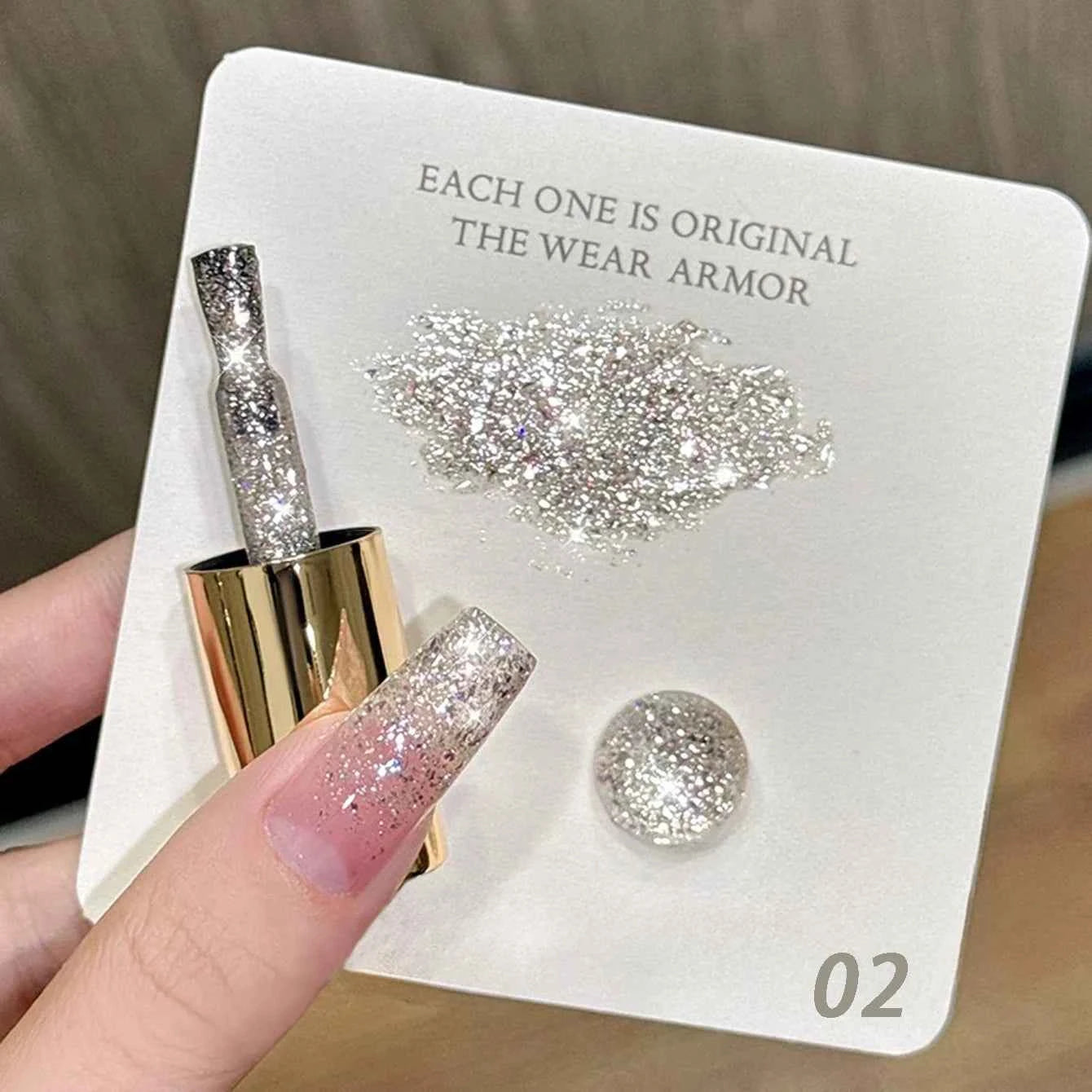 10ML 1-8pcs 2026 New Style Clear Universal White Glass Beads Cat Eye Magnet Gel Nail Polish Suitable For Toe Nails White Nails