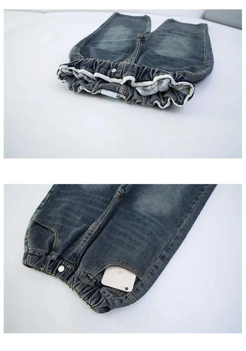 Girl Pocket Bow Embroidery Jeans New Teenage Children Wide Leg Denim Pants for Kids Loose Trousers Spring Autumn 4 -14 Years The jack market .AU The jack market .AU Mum & Kids: Essential Products for Every Family $ 48 14:193#model 2;200000463:200004188#130CM