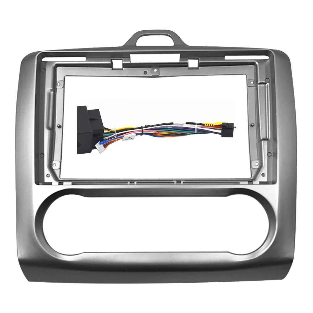 9 inch Android Navigation Screen Dashboard 2 Din Car Dash Trim Kits Stereo Facia Panel Frame For Ford Focus 2 MK2 2004 - 2011