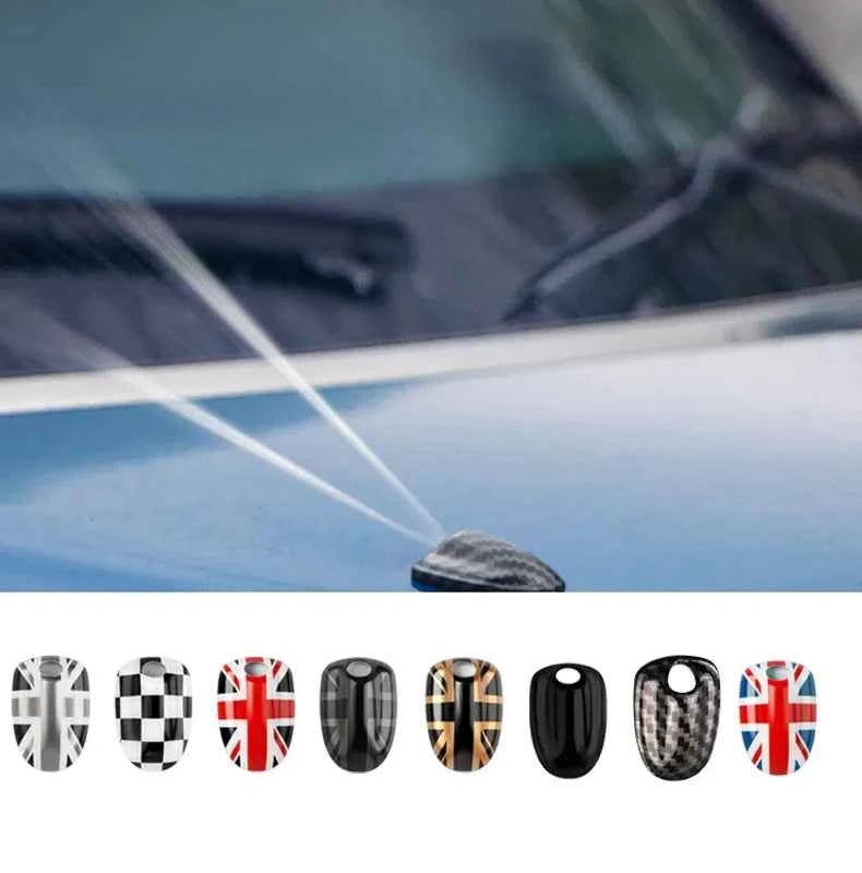 MINI Cooper Union Jack Wiper Nozzle Cover - Stylish Water Spray Accessory for F54 F55 F56 F57 F60 (2015-2022)