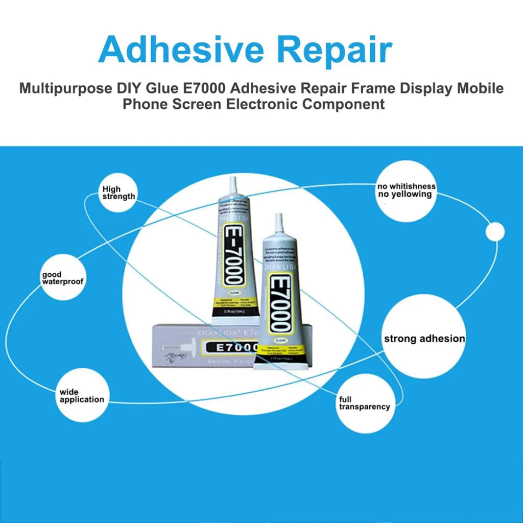 E7000 Clear Fabric Adhesive - Versatile Glue for Wedding Dresses, Leather Bags, Diamonds & Glass