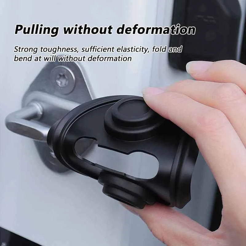 4Pcs Door Lock Buckle Cover for Car Door Buffer Cushion Anti-Scrtach Protection Cover Waterproof Door Shock Absorber