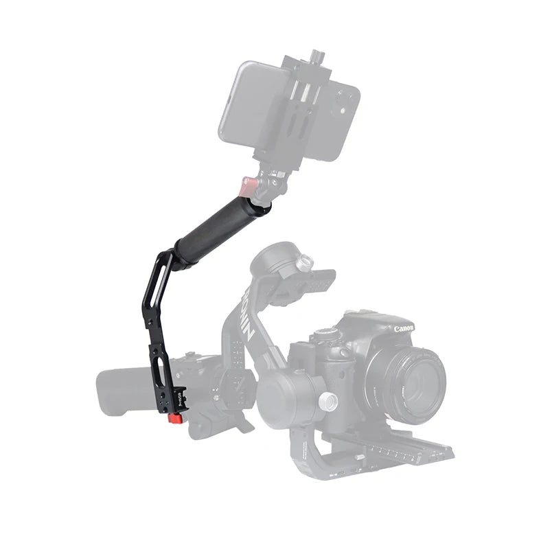 Carbon Fiber L Bracket Handle Grip Foldable Cold Shoe Mount Clamp for DJI Ronin RS3 RS4 Mini RS2 RSC2 Handheld Gimbal Stabilizer