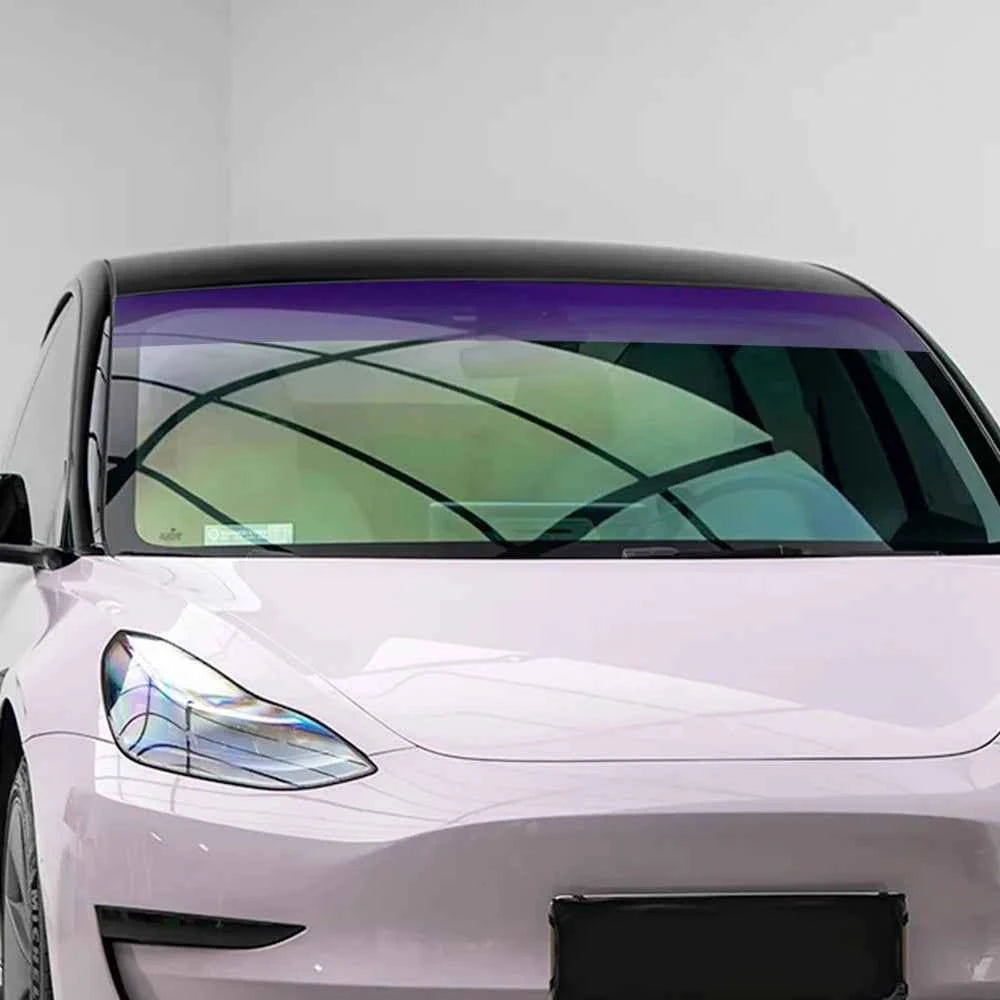 Car Front Windshield Sunshade Protective Film Window Tint Dyeing Film Heat Insulation Sun Protection 20X150cm Vinyl Wrap for Car