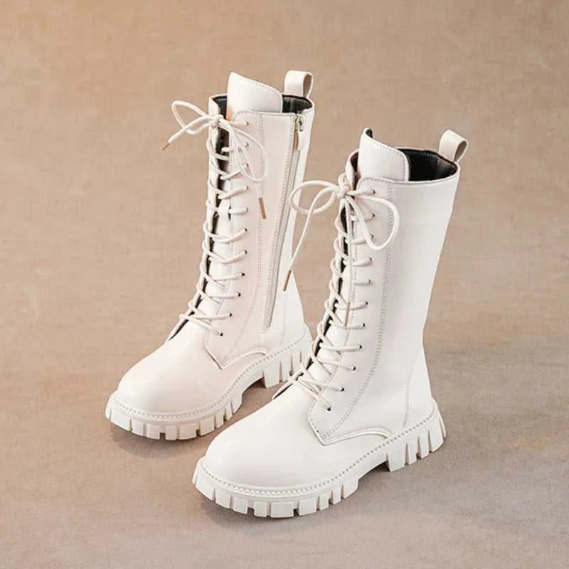 Girls Princess High Boots Black Beige Versatile Kids Causal Boots Spring Autumn Non-slip Children's Long Boots Solid Color PU The jack market .AU The jack market .AU $ 46 14:771#black;200000124:100010440