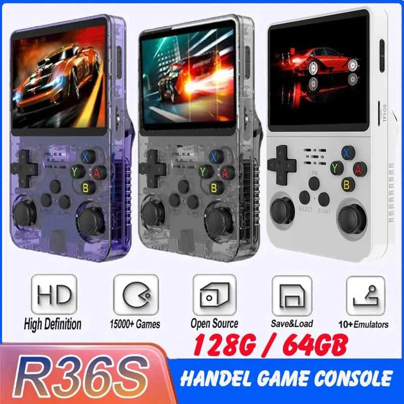 R35s Plus R36S Retro Handheld Video Game Console Linux System 3.5 Inch IPS Screen Portable Pocket Video Player 64GB 128GB Games The jack market .AU The jack market .AU Accessories Electronics $ 110 14:193#Black 64GB