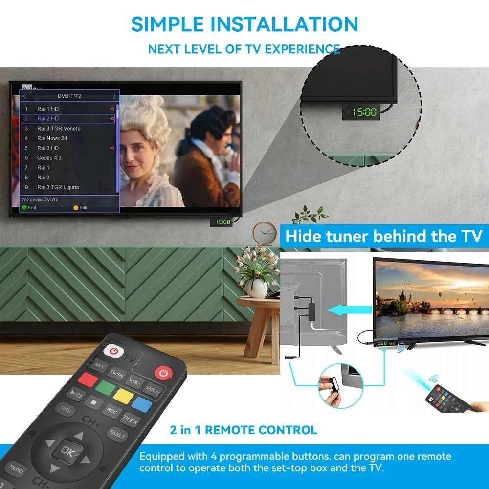 For Europe H.265 DVB-T2&C TV Decoder Dolby HD 1080P Mini TV Tuner HEVC 10Bit U8mini Digital Terrestrial Receiver Support WiFi The jack market .AU The jack market .AU Accessories Electronics $ 79 14:29#U8mini-Standard-List