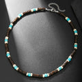Fashion Nature Stone Wooden Necklace For Men Trendy Wooden Coconut Shell Natural Turquoise Beaded Necklace Gifts The jack market .AU The jack market .AU Jewellery & Chains $ 48 200001033:361180