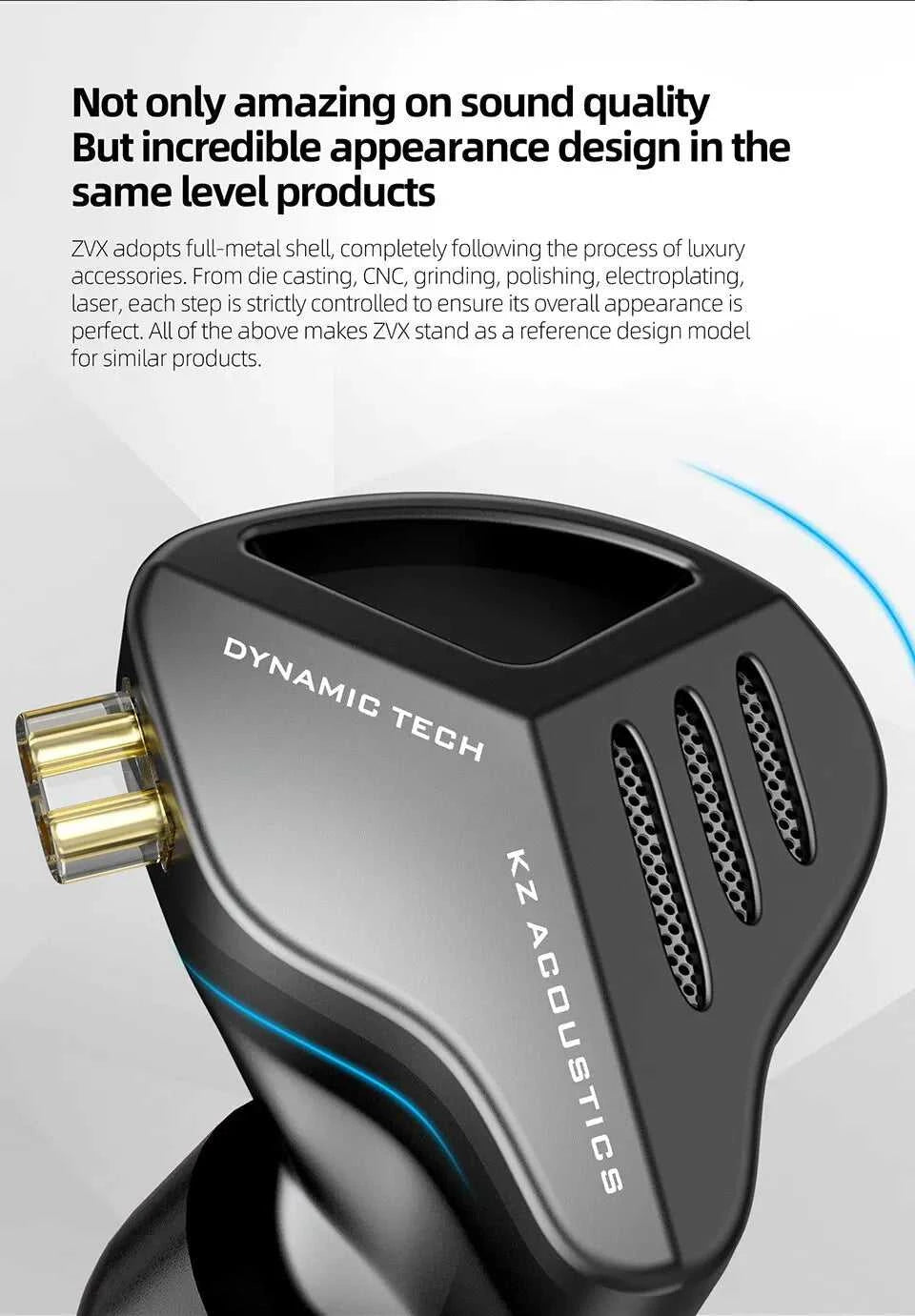 KZ ZVX Earphones Dynamic HIFI Bass Earbuds In Ear Monitor Headphones Sport Noise Cancelling Headset The jack market .AU The jack market .AU Accessories Electronics $ 63 14:173#ZVX Black MIC