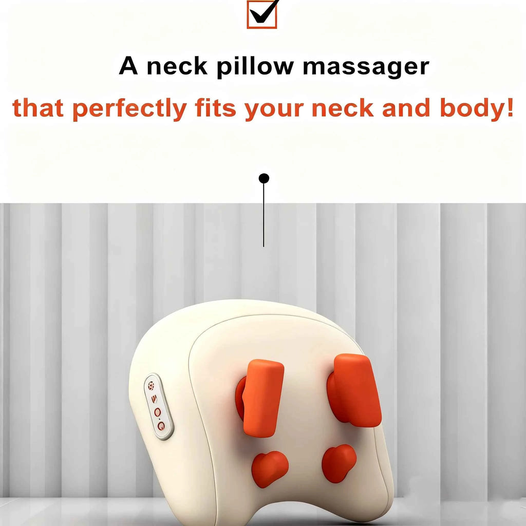 SPA Portable Wireless Neck & Shoulder Massager – Super Strong, Warm & Cozy Pillow for Ultimate Relaxation