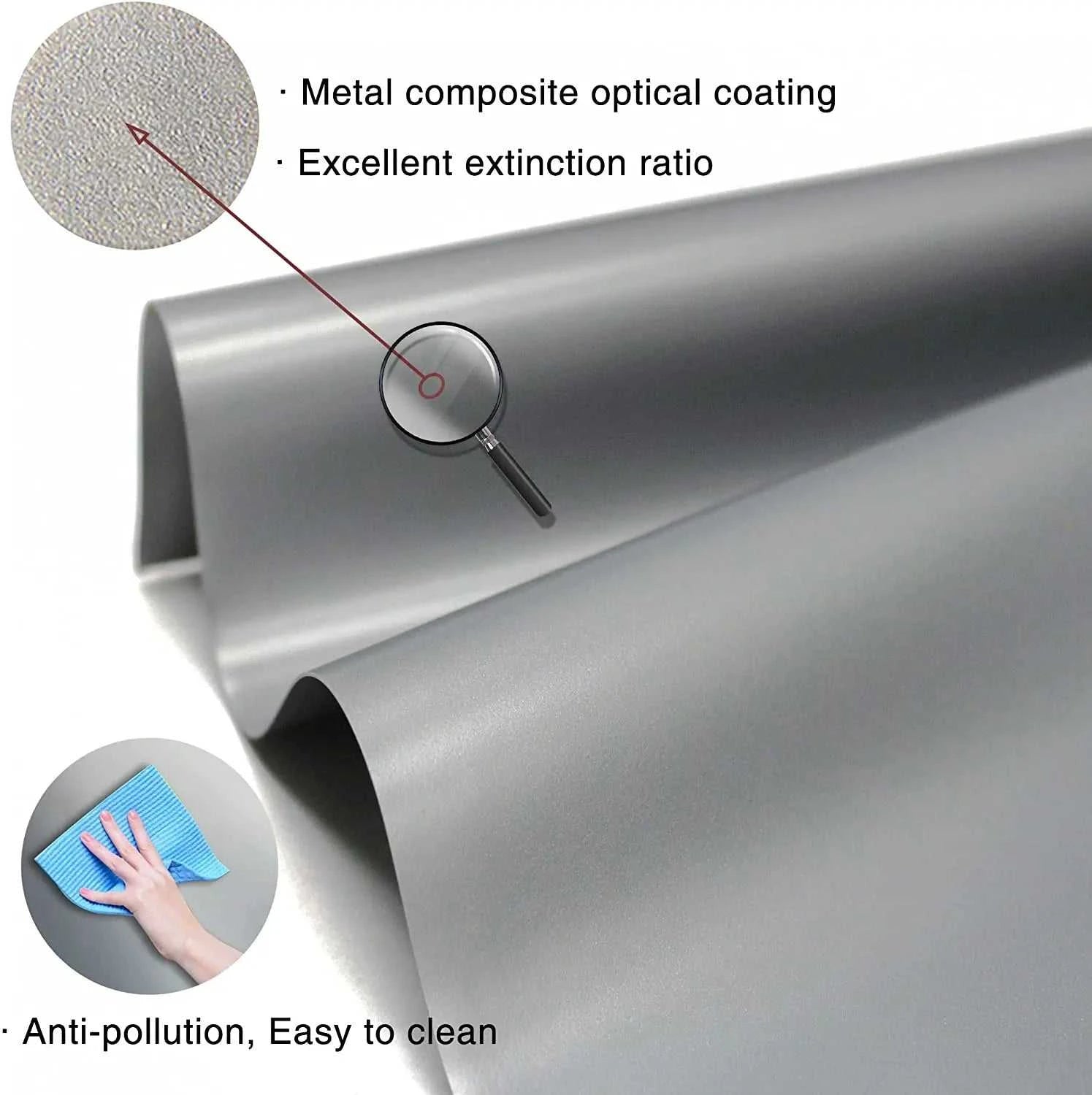 ZHNUWIE Projector Screen 16:9 Metal Anti Light Curtain Reflective Fabric Cloth For YG300 XGIMI H3 HALO Mogo Xiaomi DLP Projector The jack market .AU The jack market .AU Home $ 71 977:202689808