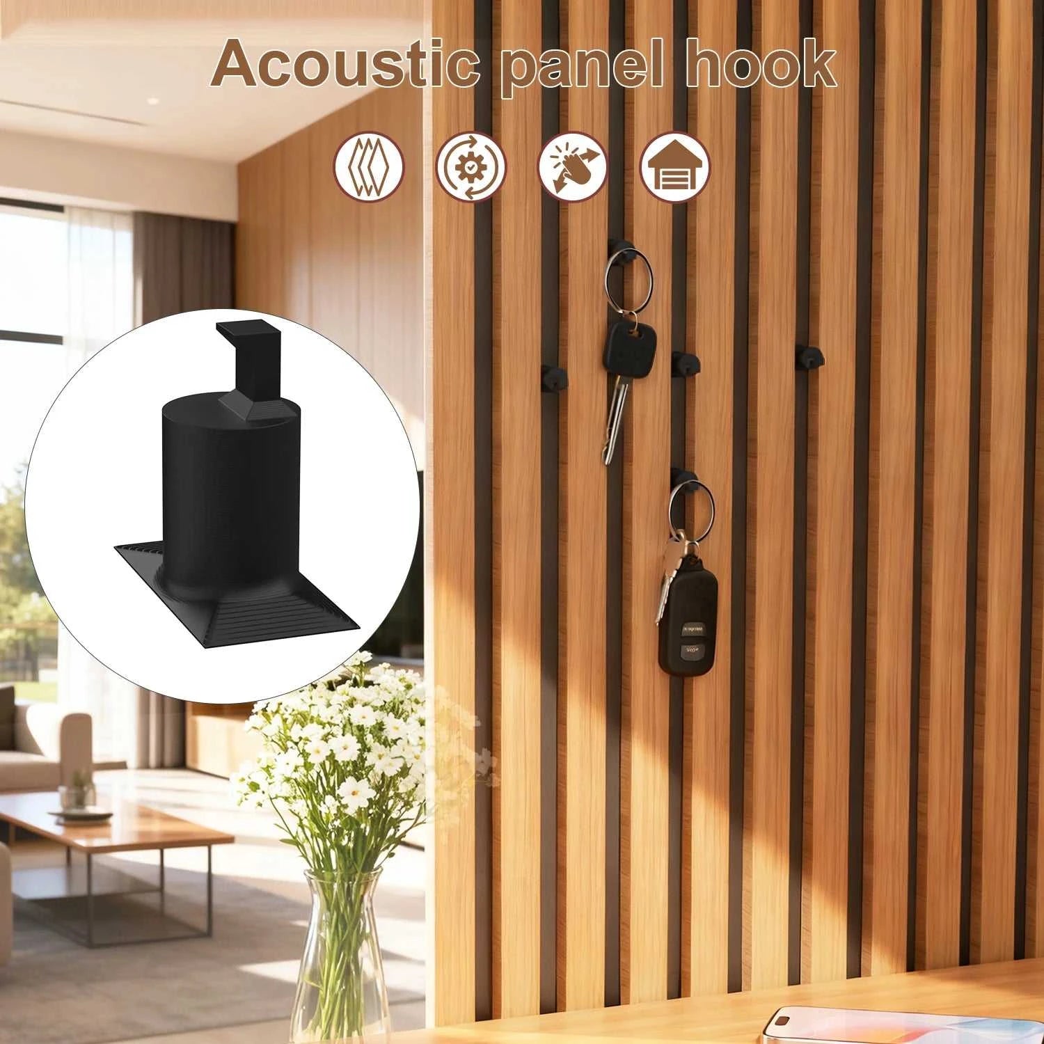 5-Pack 14mm Groove Acoustic Panel Hooks, No-Drill Design, Rust-Resistant and Practical Hooks, Suitable for Office/Meeting Room A The jack market .AU The jack market .AU Home $ 23 14:193;5:1216