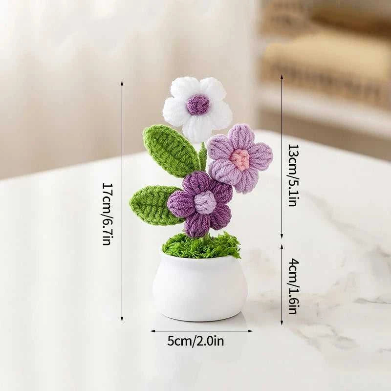 Sunflower Crochet Flower Artificial Hand Woven Flowers Finished Girasol Crochet Plants Wedding Guest Gifts Desktop Decoration The jack market .AU The jack market .AU $ 23 14:200013901#S27