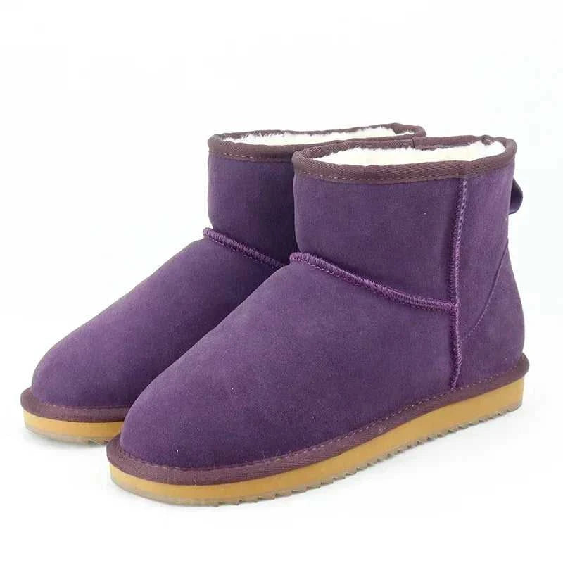 New Fashion Australia Classic Women Snow Boots Ladies Cowhide Leather Ankle Boots Cow Suese Faux Fur Warm Winter Boots No Logo The jack market .AU The jack market .AU Step Up Your Style: Trendy Shoes for Every Occasion! $ 93 14:1052#Grape Purple;200000124:100010482