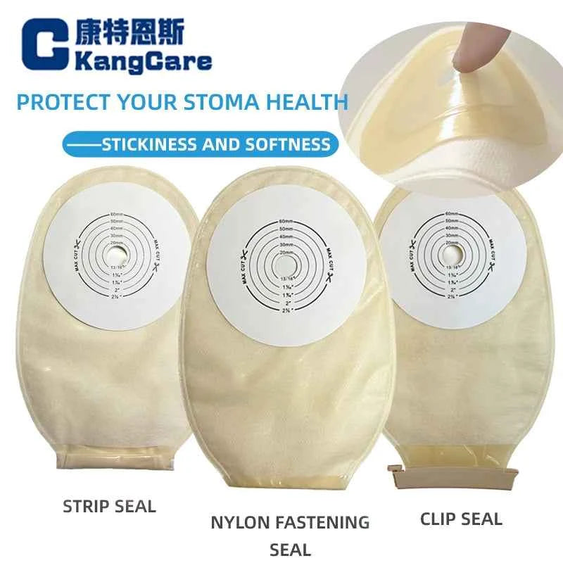 Colostomy Care Pro 30pcs Colostomy Bags for Adults - Cut-to-Fit One-Piece System with Clip Closure, 15-60mm