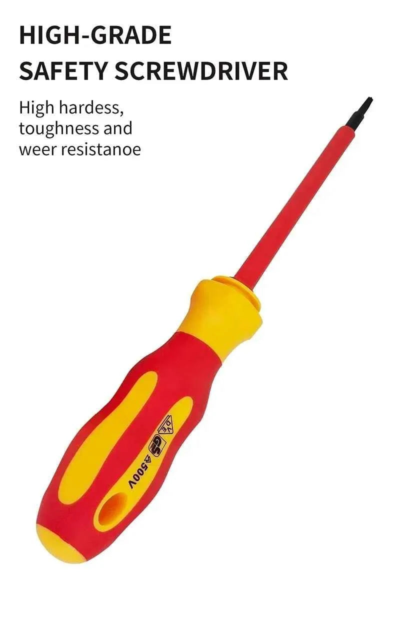 10Pcs Interchangeable Blade VDE Insulated Screwdriver Set with Case Magnetic 500V Home and Professional Use Electricians Tools
