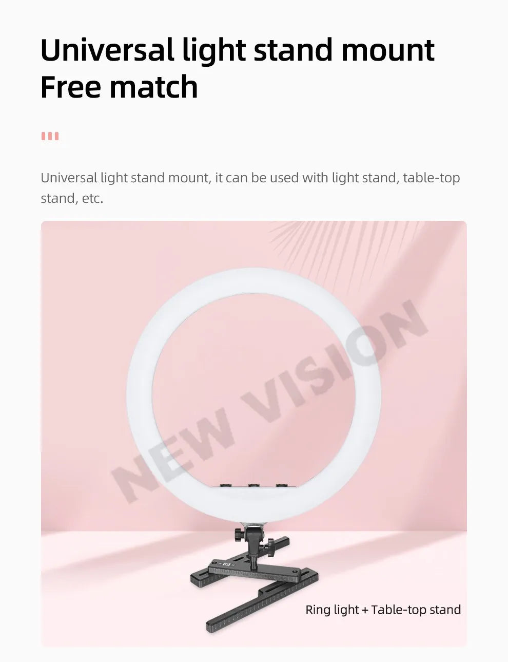 AMBITFUL 18" 21" 50W LED Ring Light Annular Lamp Bi-color 3000K-6000K  + Remote Control for Video YouTube Ringlight Makeup Light